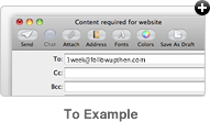 FollowUpThen Example Screenshot - Using BCC