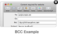 FollowUpThen Example Screenshot - Using CC