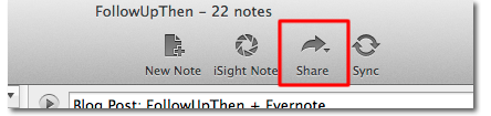 Evernote + FollowUpThen Step 1