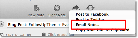 Evernote + FollowUpThen Step 2