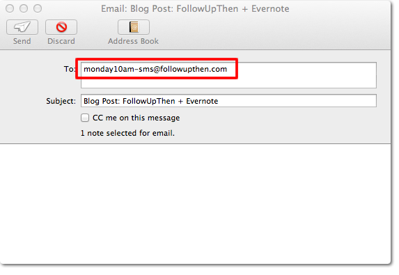 Evernote + FollowUpThen Step 3