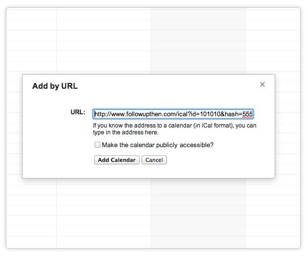 Paste into te URL textbox
